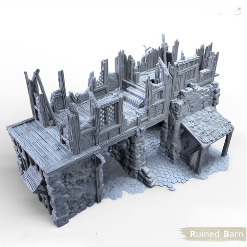 Ruined barn fantasy - ruined,