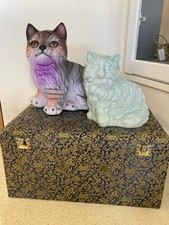 Two Large Ceramic Cats In