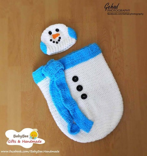 Baby cocoon with hat - with,