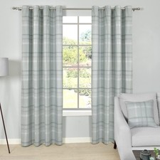 Sleepdown Printed Check Thermal Insulated Eyelet Curtains for Bedroom and Livin