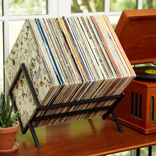Metal vinyl record stand - vinyl,