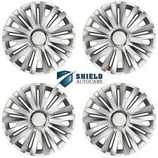 Wheel Trims 14" Hub Caps Royal RC Plastic Covers Set of 4 Silver Fit R14