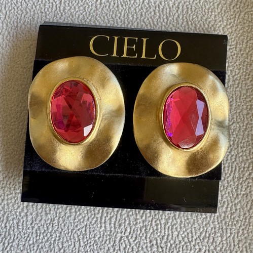 Vtg 1980s pink - 1980s, cabochon
