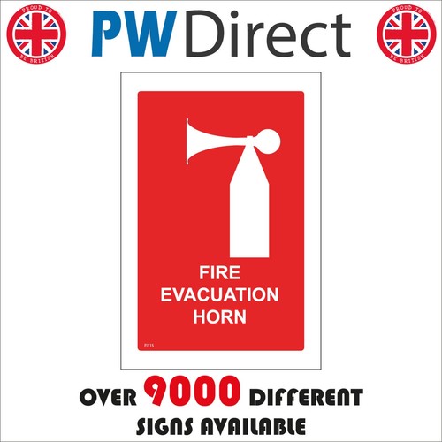 Sign fire evacuation horn - fire,