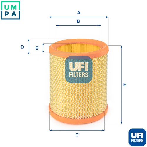 Air filter 196 - air, 27.196.00