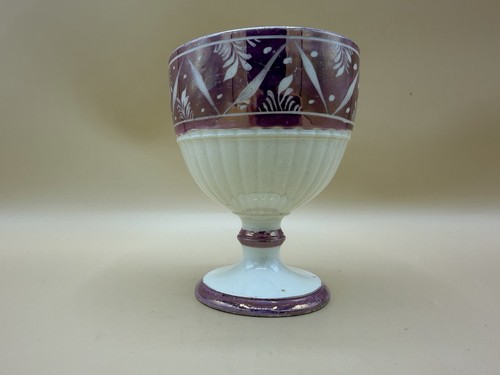 Pink lustre goblet 19th - lustre,