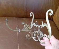 Vintage Brass Swing Arm Piano Sconce Candelabra Wall Light  8" L Bracket Old