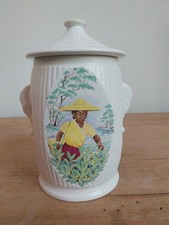 Vintage 1950s Sylvac tea caddy