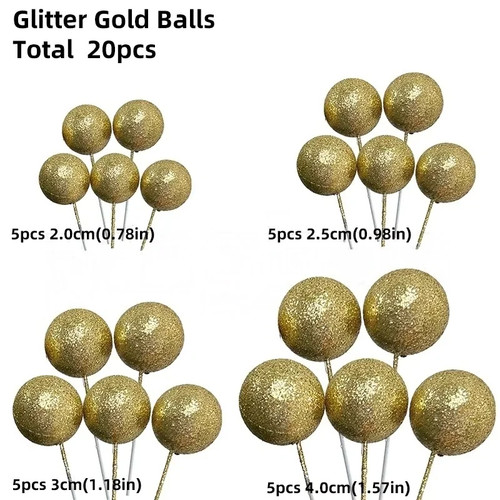Pcs ball cake topper - 20,
