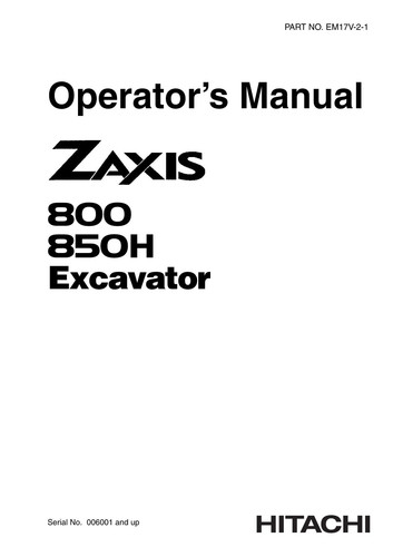 Hitachi zaxis 800 850h - zaxis, zx