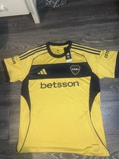 Boca Juniors 25/26 Away Shirt – Gold – Size L – BNWT –Uk Stock