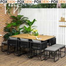 10 Seater Rattan Cube Garden