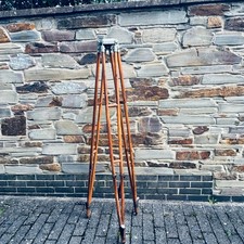 LARGE VINTAGE WOODEN TRIPOD FIXED LEG - SURVEYORS / THEODOLITE/ PHOTOGRAPHY ETC.