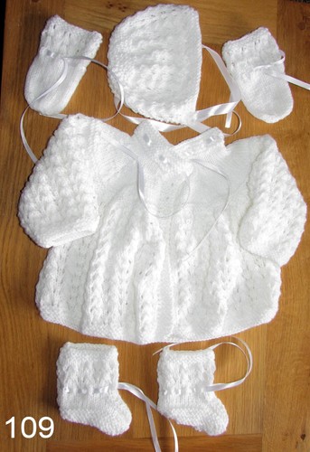 Baby white matinee set - set, 0
