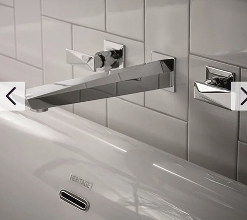 Chrome wall mounted taps - wall,