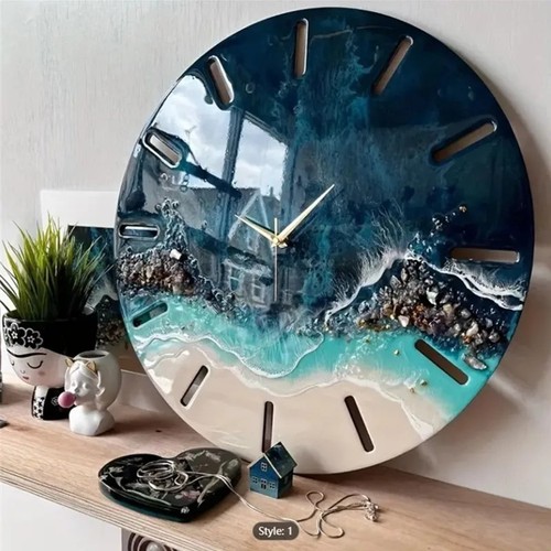 Large round clock - large, resin