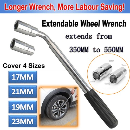 Extendable wheel wrench nut - wrench,