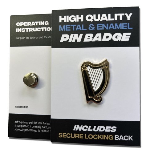 Irish harp gold plated - gold,
