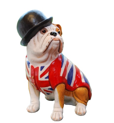 British bulldog figurine with - bulldog,