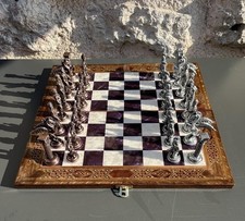 Chess Set Handmade Antique