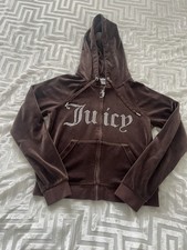 Juicy Couture Chocolate Brown Tracksuit Small Too X.small Bottoms Excellent Cond