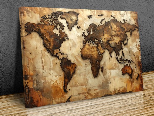 Rustic sepia toned world map - rustic,,