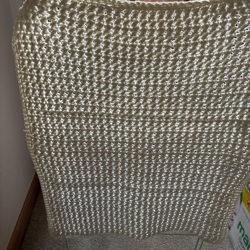 Vintage crochet cot blanket - blanket, 27
