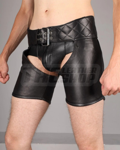 Leather quilted short - quilted,