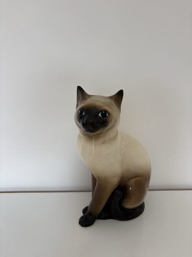 Vintage large siamese cat - vintage,