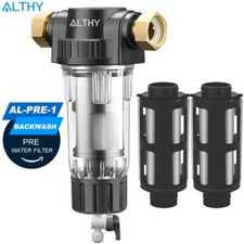 ALTHY Pre filter Whole House Spin Down Sediment Water Filter Backwash System