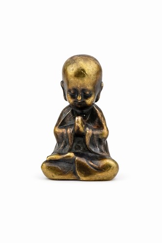 Mini brass buddha - brass, small