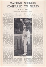 MATTING WICKETS COMPARED TO