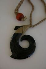 Maori Bone Carving Hei Matau Fishhook New Zealand