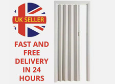 Folding Door White PVC Internal Concertina Accordion Doors Oak Effect 