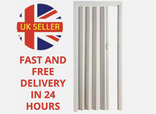 Folding door white - white, pvc
