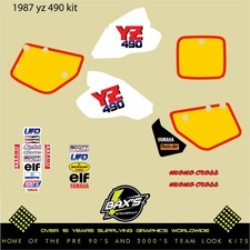 Yamaha 1987 Yz 490 Graphic Kit