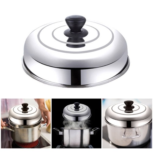 Stainless steels wok - stainless, lid