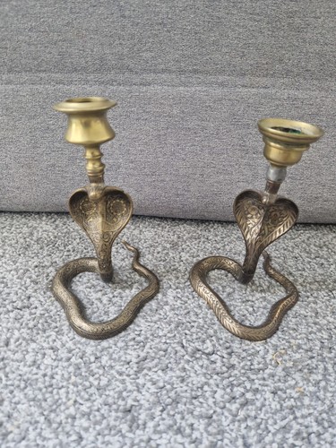 Pair vintage brass - pair, of