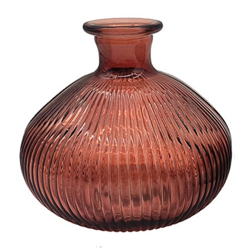 Ribbed glass vases - ribbed,