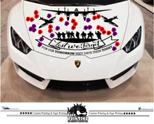 Lest We Forget LARGE Car Van Window Vinyl Decals Stickers Poppy Camper Caravan