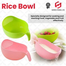 Rice Washing Filter Strainer Basket Sieve Colander Fruit Vegetable Bowl Drainer