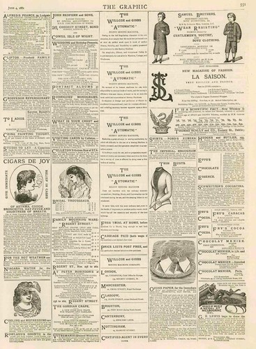 1881 antique print advertising - antique,