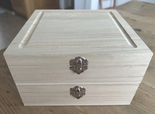 Two wooden boxes unfinished - two,