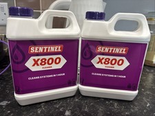 2 x Sentinel X800 Central Heating Cleaner Liquid 1 Litre NEW UNOPENED