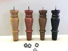 4x wooden furniture legs for sofa bed couch chair, replacement sofa feet DIY M8