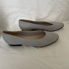Vintage Rayne Shoes Size 5.5 UK Italy Grey Nubuck Suede Court Flats Royal