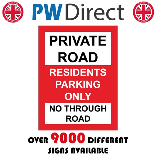 Sign private road residents - sign,