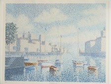 MICK DURANT "MARINA II" Harbor LITHOGRAPH AP SIGNED Artist Proof Impressionism