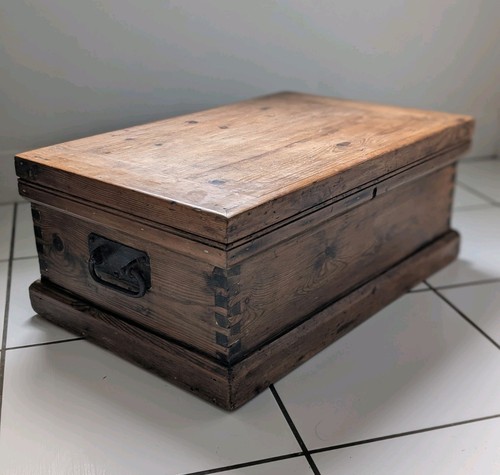 Victorian pine chest wooden - pine,