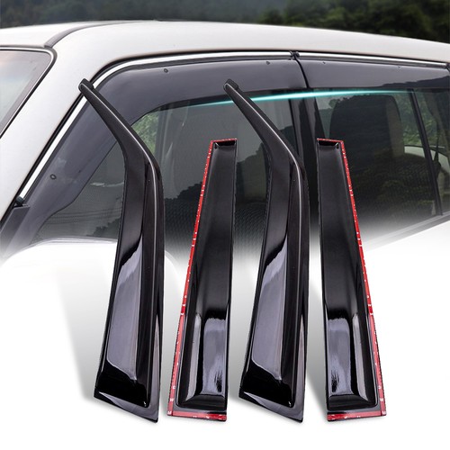 Black wind deflectors door - black,